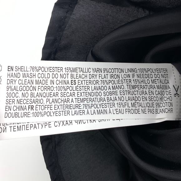 Y2K Forever 21 Women's Size Small Metallic Rose Print A-Line Skirt Black Silver - Picture 7 of 8